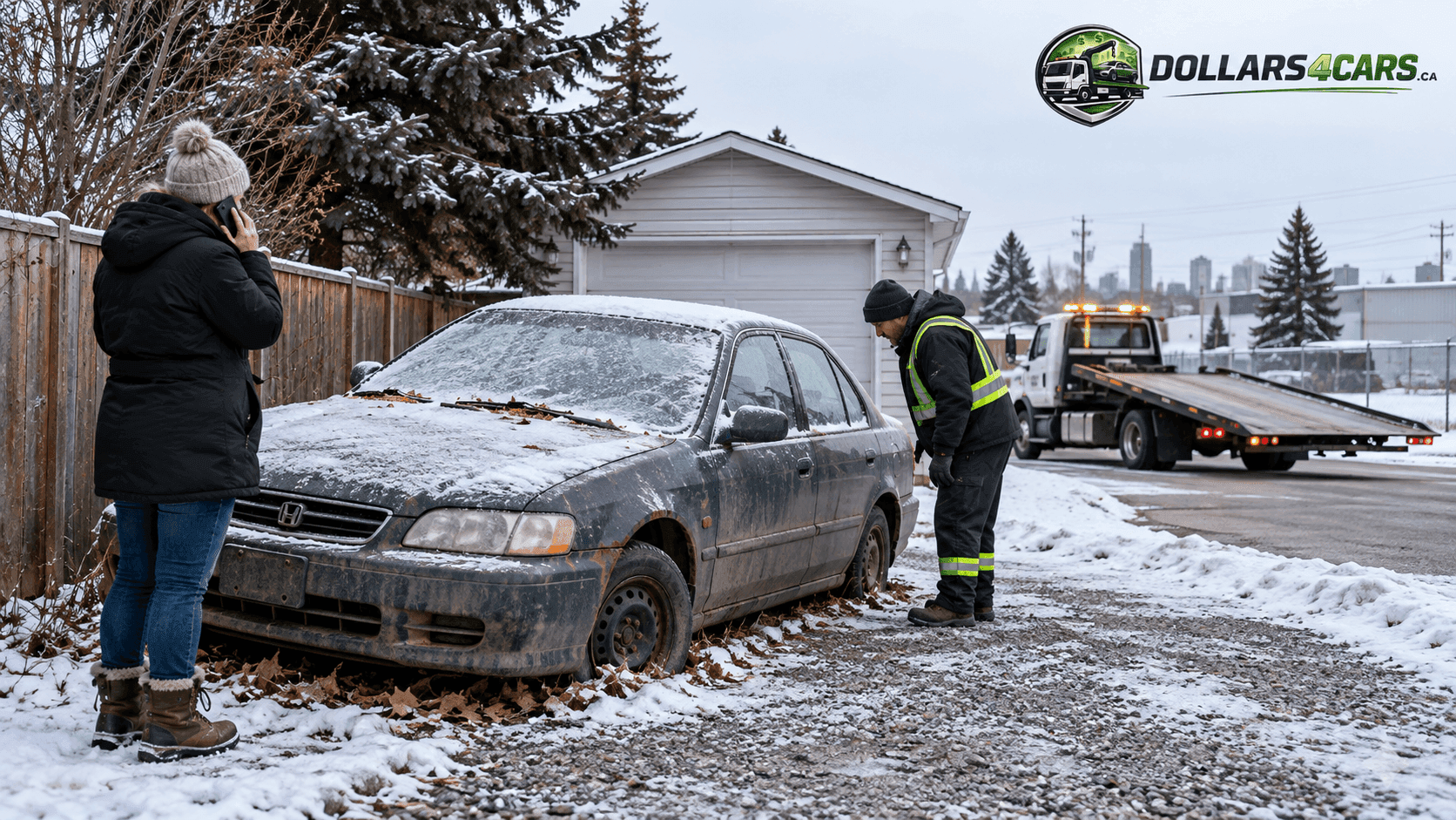 Somebody Dumped a Car on My Property in Edmonton